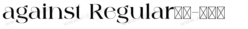 against Regular字体字体转换